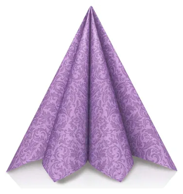 Produktbild von GRUBLy Airlaid Serviette Ornaments in Lila, 40 x 40 cm, 50 Stück