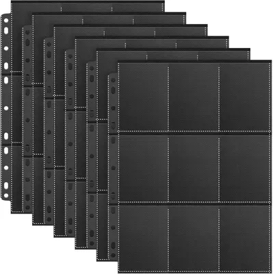 Produktbild von Sammelkarten Hüllen, Schwarz Sammelhüllen, 360 Pockets Sammelkarten, Doppelseitiges Leere Sammelmappe, Sammelkartenzubehör für Sammeln aller Arten
