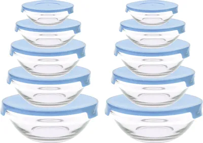 Produktbild von 20-tlg. Vorratsdosen Glas Set Aufbewahrungsdosen Frischhaltedosen mit Deckel Frischhaltebox Dosenset