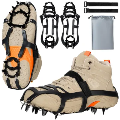 Productafbeelding van Stijgijzers voor schoenen - 18 spikes antislip zwart