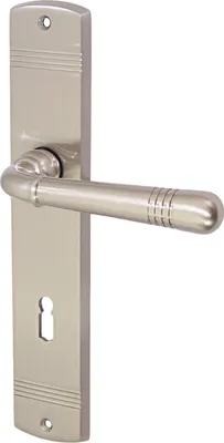 Produktbild von Massiv Messing Türbeschlag Helena Prime LS BB Nickelmatt Türklinke