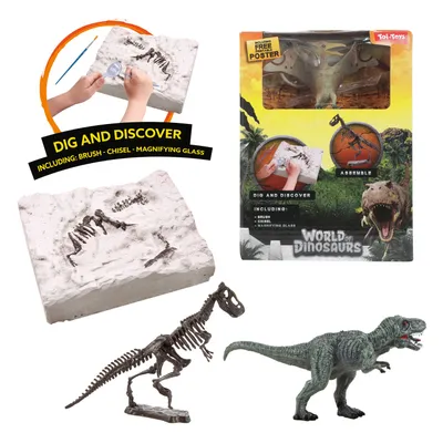 Produktbild von Dinosaurier Ausgrabungsset mit Dinofigur und Skelett in zufälliger Variante