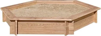 Produktbild von Sandkasten 6-Eck Ø230x30cm Lärchenholz