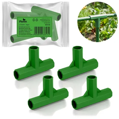 Imagen del producto de Conectores de 11 mm para estacas de plantas, paquete de 4 unidades, color verde