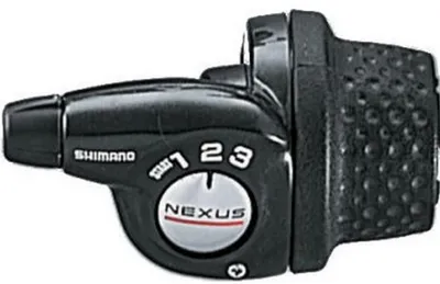 Produktbild von Shimano Nexus Drehgriffschaltung 3 Gang schwarz SL3S35E inkl. Zug & Hülle Revoshift