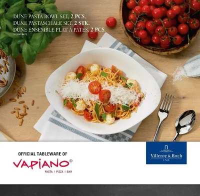 Image de Villeroy & Boch Set de 2 plats à pâtes Dune Vapiano 27 x 21 cm