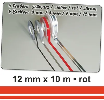 Produktbild von Hermann Schütz Auto Zierstreifen Deco-Stripe rot - DOPPELSTREIFEN