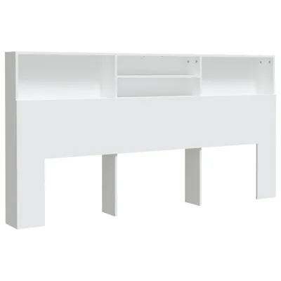 Immagine prodotto di vidaXL Testiera con ripiani Bianco 200x19x103,5 cm