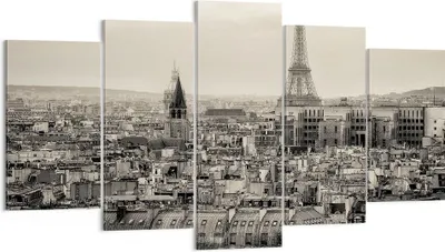 Produktbild von Bild auf Leinwand - Leinwandbild - Paris Stadt Zuhause - 160x85cm - Wand Bild - Wanddeko - Leinwanddruck - Bilder - Kunstdruck - Wanddekoration - Leinwand bilder - Wandkunst - EA160x85-3615