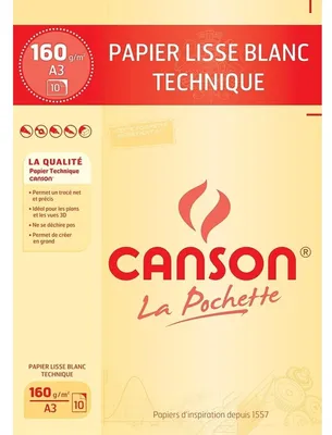 Zdjęcie produktu dla CANSON technisches Zeichenpapier, DIN A3, 160 g/qm, weiá