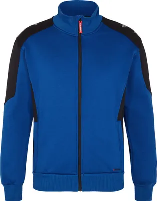 Produktbild von F. Engel Galaxy Sweatcardigan mit Kragen, Surfer Blue/Schwarz, Gr. 4XL