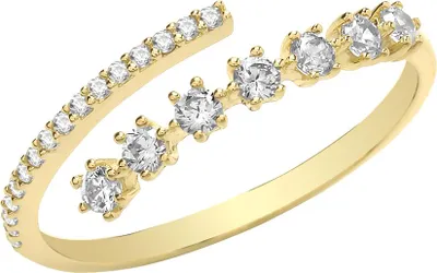 Image de Bague Enveloppé Femme Or 375/1000 avec Oxyde de Zirconium, 57 (18.1); TRS27443RSP