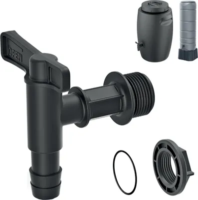 Produktbild von Wasserhahn Wasserauslaufventil Gartenhahn 3/4" Zoll, Wasserhahn für Regentonne, Regenwassertank, Wasserfass, Düngertank, Durchlaufwasserfässer