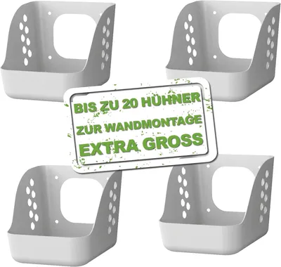 Produktbild von (4er Set) Basic Nest MINI Grau-Legenest für Hühner für bis zu 5 Hühner zur Wandmontage-Hühnernest-Geflügelnest-Hühnerstall