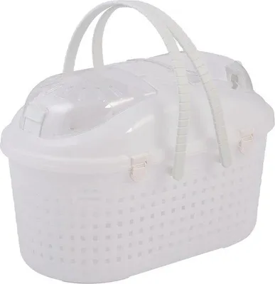 Productafbeelding van Famanu kattenmand met ventilatieopeningen en dubbele opening - Draagzak voor huisdieren, 45x29x28,5 cm