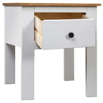 Immagine prodotto di Comodino Bianco 46x40x57 cm in Legno di Pino Panama Range