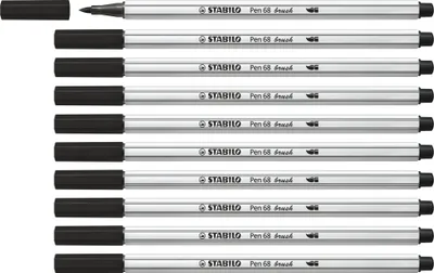 Zdjęcie produktu dla Pisak STABILO Premium z końcówką pędzelkową do rysowania linii o różnej grubości – Pen 68 brush –…