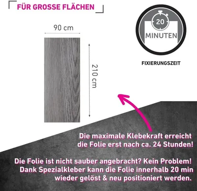 Produktbild von Klebefolie Eiche taupe - 90x210cm