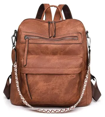 Image de Sac à dos, conception anti-vol, grande capacité, marron