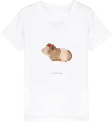 Produktbild von Mr. & Mrs. Panda Kleinkinder T-Shirt Meerschweinchen Weisheit 7-8 Jahre (122/128) - Weiß - Geschenk, Spruch, Teenager, Bio Kinder, Motivation, Baumwoll, Lustige Sprüche