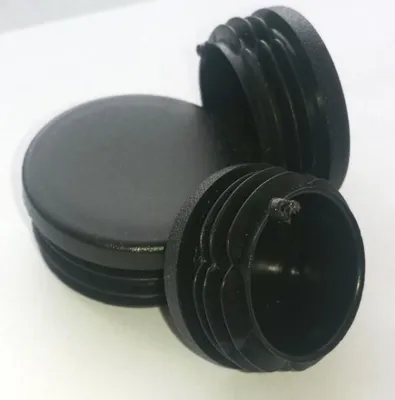 Produktbild von Rohrstopfen rund 45mm, schwarz - 10er-Pack