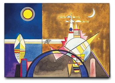 Produktbild von Giallobus - Das Tor von Kiew - Vassily Kandinsky - 100L x 70B cm - Bild - Leinwand mit Standardrahmen