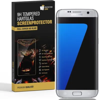 Produktbild von 1x 9H Hartglas für Samsung Galaxy S7 FULL CURVED Displayschutz Panzerfolie KLAR Schutzglas Panzerglas Schutzfolie Displayglas Glasfolie Echtes Glas