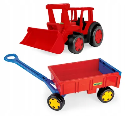 Produktbild von WADER Gigant Muldenkipper rot mit Anhänger Set