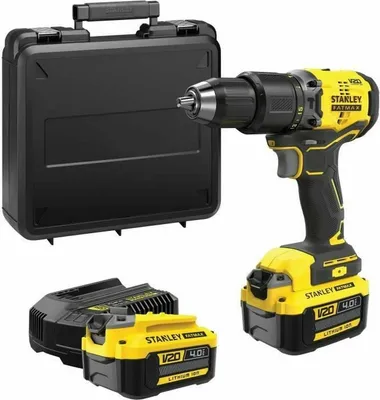 Immagine prodotto di Trapano a percussione senza spazzole 60 Nm - Litio 18 V - 2 batterie 4 Ah - STANLEY FATMAX V20 - SFMCD715M2K-QW