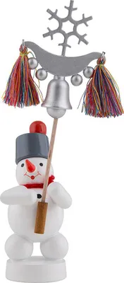 Productafbeelding van Sneeuwpop met belletjesboom (13 cm) van Zenker Volkskunst