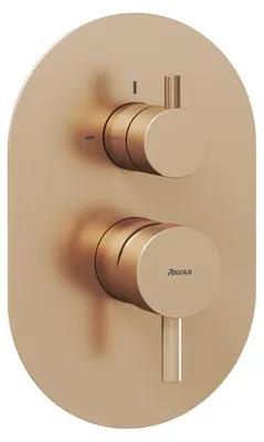 Obrázek produktu pro Ravak Espirit - Baterie pod omítku, pro 2 spotřebiče, kartáčované růžové zlato X070362