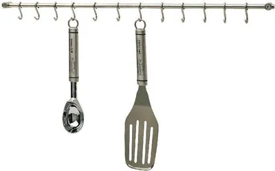 Produktbild von KitchenCraft Edelstahl-Küchenutensilien-Hängegestell mit 12 Haken, 52 cm (20,5")