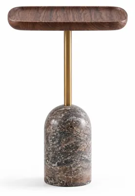 Immagine prodotto di 2 tavolini laterali, stile moderno, colore marrone, nuovi, pratici, ideali per il soggiorno