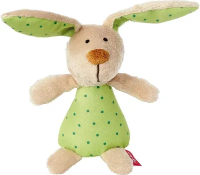 Produktbild von sigikid Red Stars Rassel Hase, Rasselgreifling, Greifling, Kuscheltier, Babyspielzeug, Baby Spielzeug, Polyester, H 13 cm, 41169