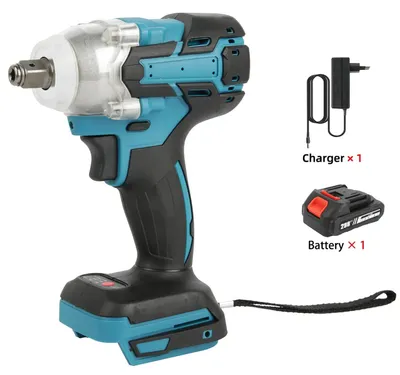 Immagine prodotto di Avvitatore a percussione a batteria - Avvitatore a percussione da 18V - Motore brushless - Coppia di 280 Nm - Attacco quadrato da 1,27 cm (1/2") - 2800 giri/min - 1 batteria inclusa