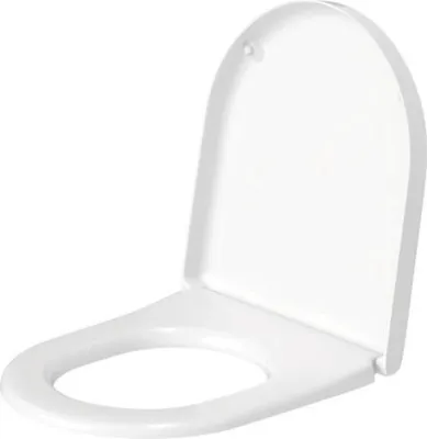Image de Duravit Abattant WC Starck 3 avec charnières en acier inox, sans fermeture amortie, Blanc