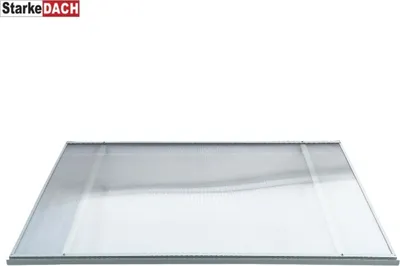 Produktbild von Vordach aus aluminium STARKEDACH T-160, Hellgrau, 160x100x30cm; mit 6mm polycarbonat beschichtung