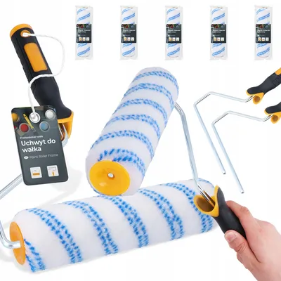 Produktbild von TRCR Nylon Farbwalzen-Set 25 cm mit Griffen für Lacke