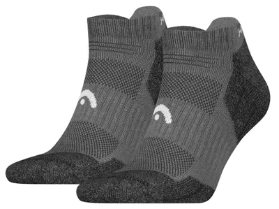 Produktbild von HEAD Uni Sneaker-Wandersocken, 2er Pack - Hiking All Climates Sneaker 2P, Sportsocken, Logo Grau 39-42