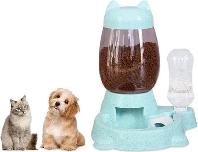 Produktbild von Hunde- und Katzenfutterautomat 2,8-Liter Fassungsvermögen - Leicht zu bedienen - Futterautomat für Hunde und Katzen - Wasserdispensator für Hunde und Katzen