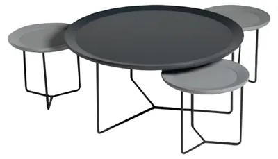 Image de Table basse groupe Table basse Table d'appoint noire Table