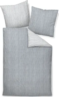 A set of bedding, including a duvet cover and two pillowcases, laid out flat on a white background.