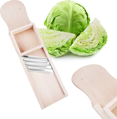 Produktbild von Hölzerne Shredder Cutter Kohlhobel Grater Slicer für Gemüse Obst 91cm 4-Messer