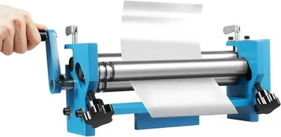 Produktbild von Manuell Rundbiegemaschine, Blechbiegemaschine 32-75mm Einstellbarer, Wälzbiegemaschine Walzen Rundbiegemaschine, Walzenbiegegerät Rundbiegegerät, Rollenbiegemaschine zur Blechbearbeitung