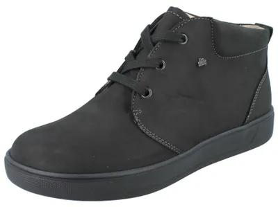 Produktbild von FINN COMFORT FINNCO Mantua Damen und Herren Halbschuhe knöchelhoch schwarz Nubukleder - Größe: UK 8