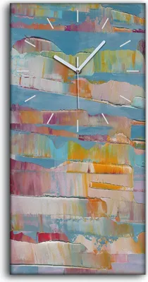 Produktbild von Dekor Leinwand Uhr Wandbilder Geräuschlos 30x60 Malerei Abstrakte Kunst - weiße Hände