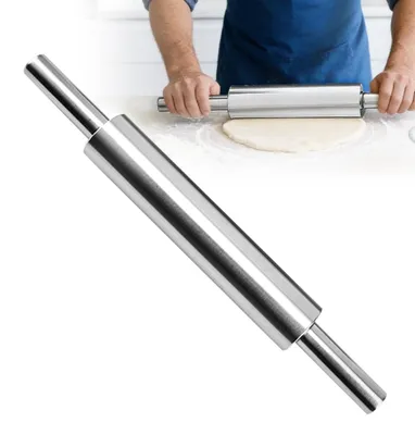 Edelstahl-Deegroller 43 cm, spülmaschinengeeignet, Backzubehör