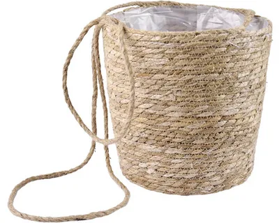 Obrázek produktu pro Obal na květináč závěsný Ø 25 x 80 cm přírodní