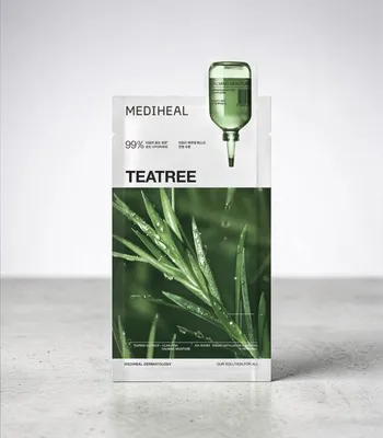 Obrázek produktu pro Mediheal - Teatree Essential Mask Calming Moisture - Zklidňující plátýnková maska s tea tree 1ks/24ml
