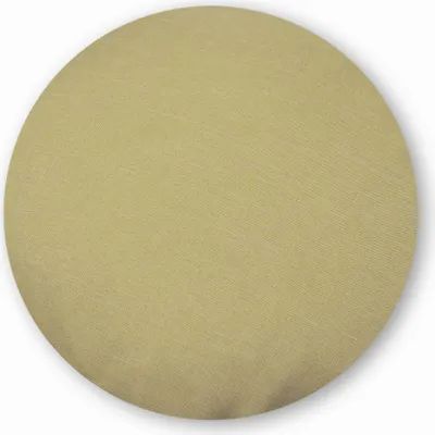 Produktbild von Kissenbezug rund 50 cm gelb Leinenoptik Kissenhülle Struktur Deko Kissen
